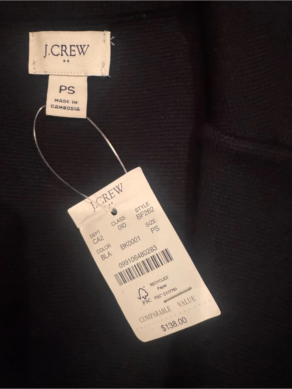 J. Crew Factory Schoolboy Sweater Blazer, Size Petite Small, NWT - Picture 6 of 7